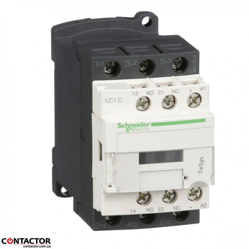 КОНТАКТОР 3Р 12A НО+Н3 Обмежувач, Schneider LC1D12BD купить КОНТАКТОР 3Р 12A НО+Н3 Обмежувач, Schneider LC1D12BD