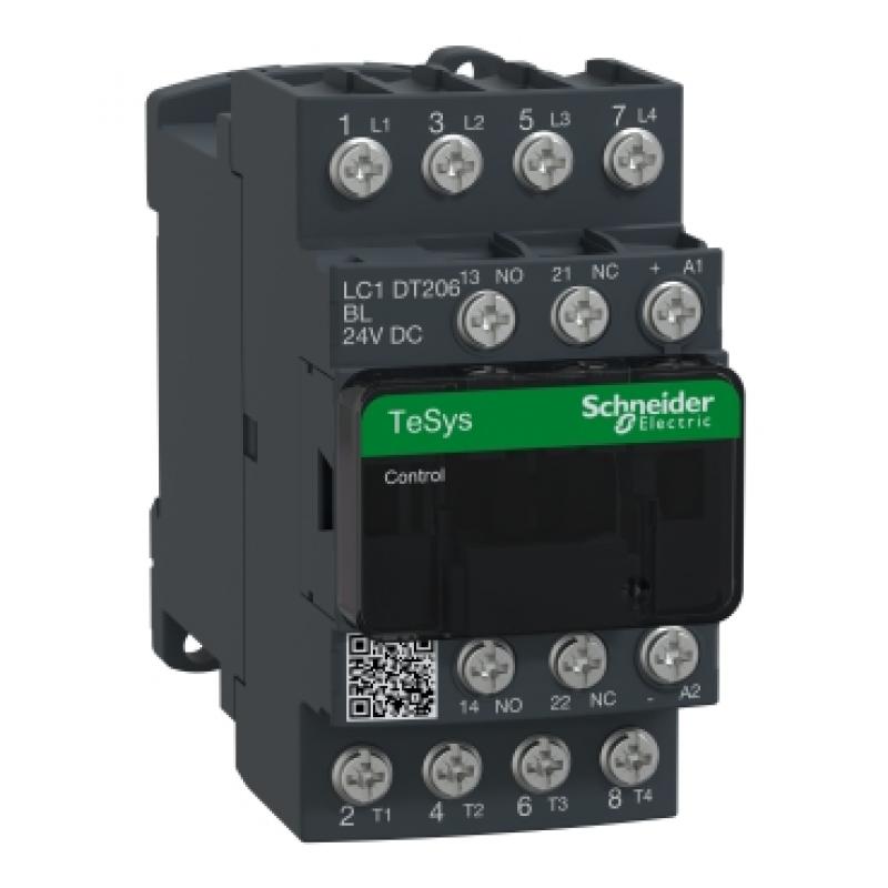 Контактор TeSys D - 4P (4 NO) - AC-1 - <= 440 В 20 A - котушка 24 В пост. струму з низьким споживанням