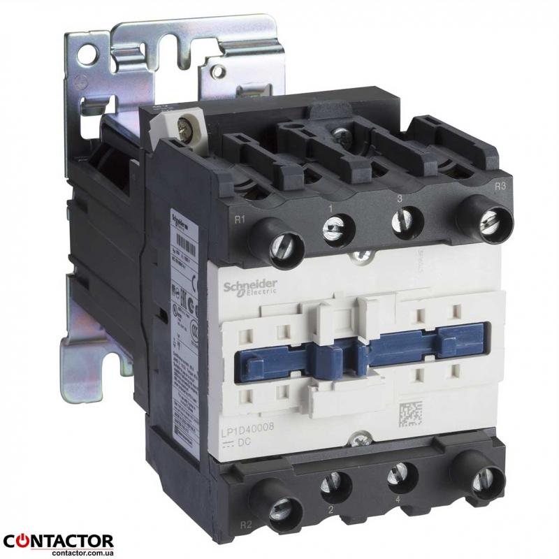 Контактор D 4P (2НО+2НЗ), AC1 60А,24В D, Schneider LP1D40008BD Фото: Контактор D 4P (2НО+2НЗ), AC1 60А,24В D, Schneider LP1D40008BD