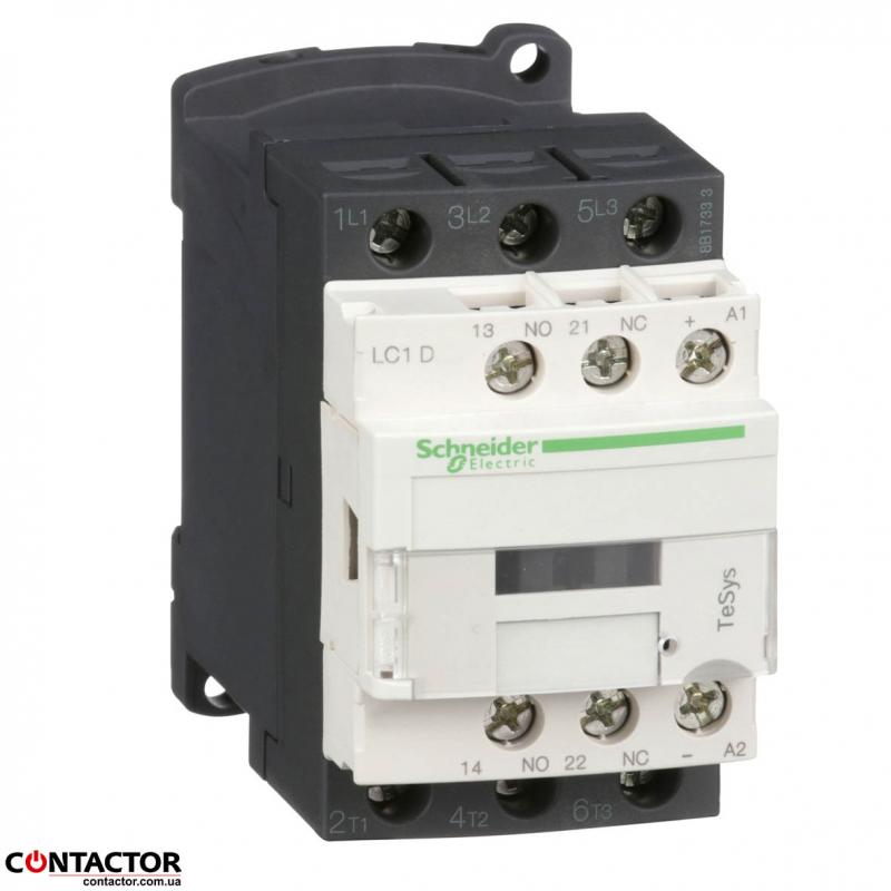 КОНТАКТОР 3Р 18A НО+Н3 24В Обмежувач, Schneider LC1D18BD купить КОНТАКТОР 3Р 18A НО+Н3 24В Обмежувач, Schneider LC1D18BD