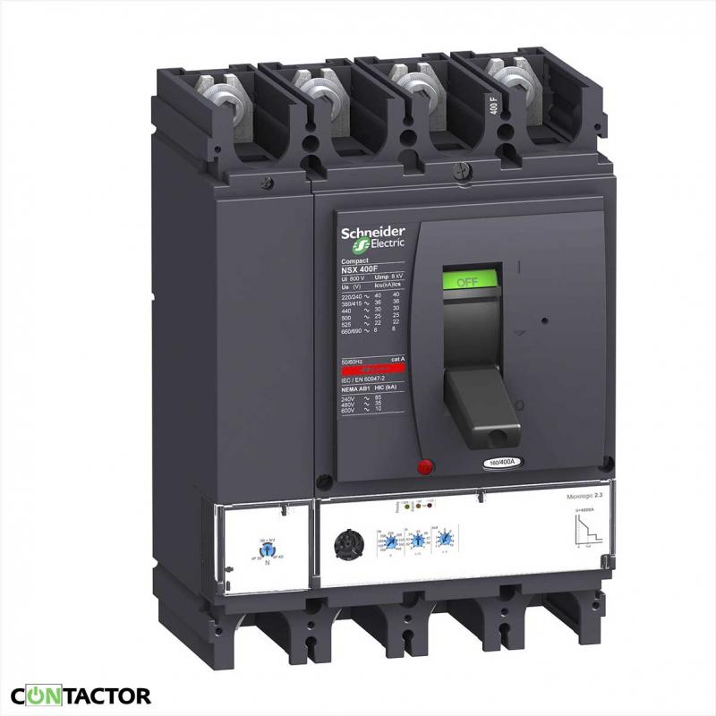 Автоматичний вимикач NSX400N 400А 4P4D,50кА, 415В AC,Micrologic2.3. Schneider LV432694 купить Автоматичний вимикач NSX400N 400А 4P4D,50кА, 415В AC,Micrologic2.3. Schneider LV432694