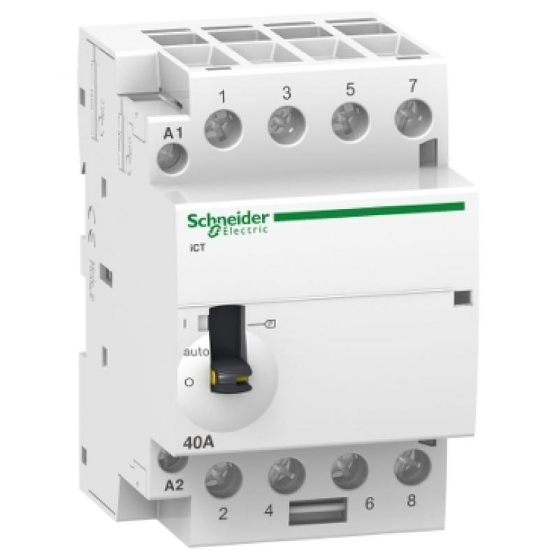 Модульний контактор Acti9 iCT 40А 4НО 220/240В, Schneider A9C21844 купить Модульний контактор Acti9 iCT 40А 4НО 220/240В, Schneider A9C21844