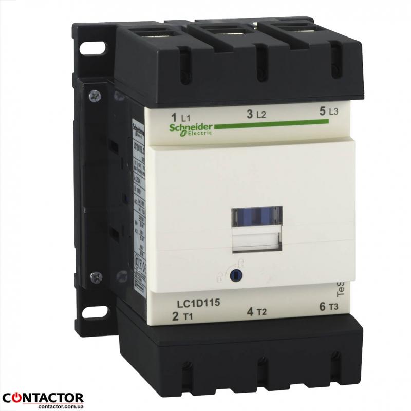 Контактор D 3P  115А  НО+НЗ  220B  50/60ГЦ, Schneider LC1D115M7