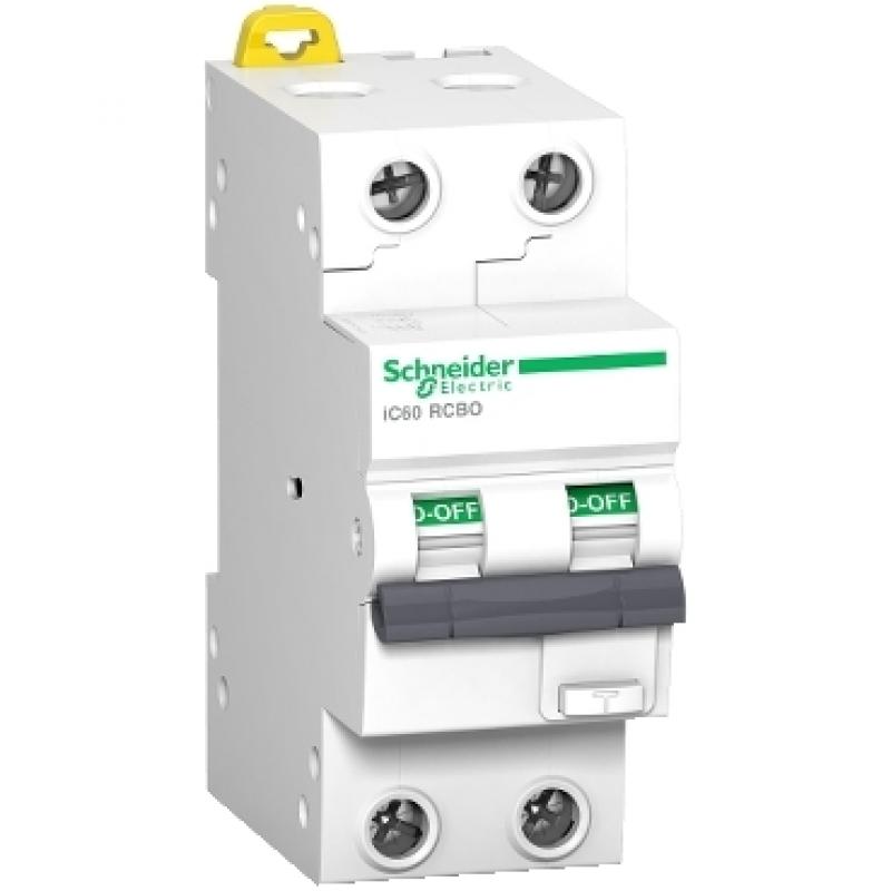 Дифавтомат iC60 RCBO 10A 2P,300mA 10000A/15kA крива C тип А, Schneider A9D54210 купить Дифавтомат iC60 RCBO 10A 2P,300mA 10000A/15kA крива C тип А, Schneider A9D54210