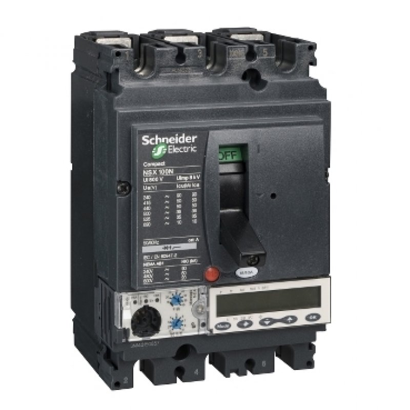 Автоматичний вимикач NSX100F 100А 3P3D,36кА,415В AC,Micrologic5.2A , Schneider LV429880