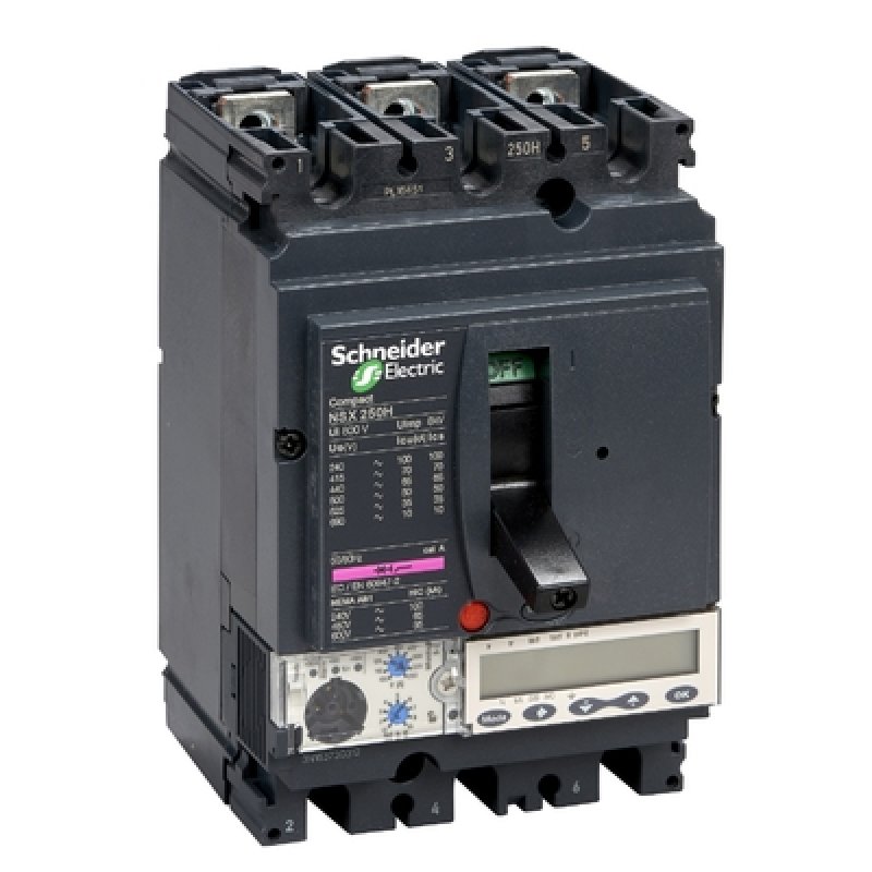 Автоматичний вимикач NSX250N 160А 3P3D,50кА,415В AC,Micrologic5.2A. Schneider LV431881