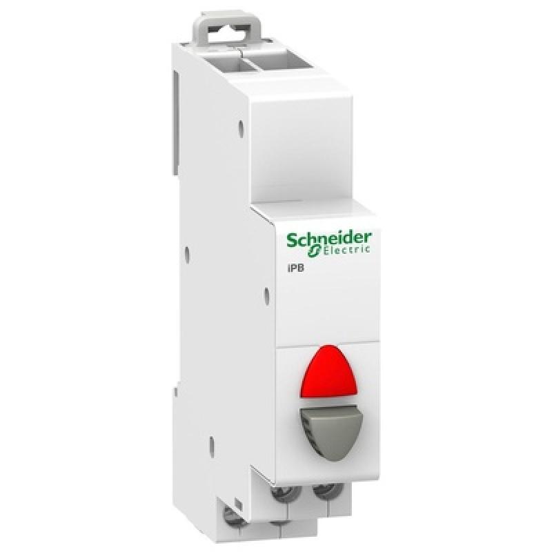 Кнопка iPB 1NC сіра +інд.червоний 110-230В~, Schneider A9E18037