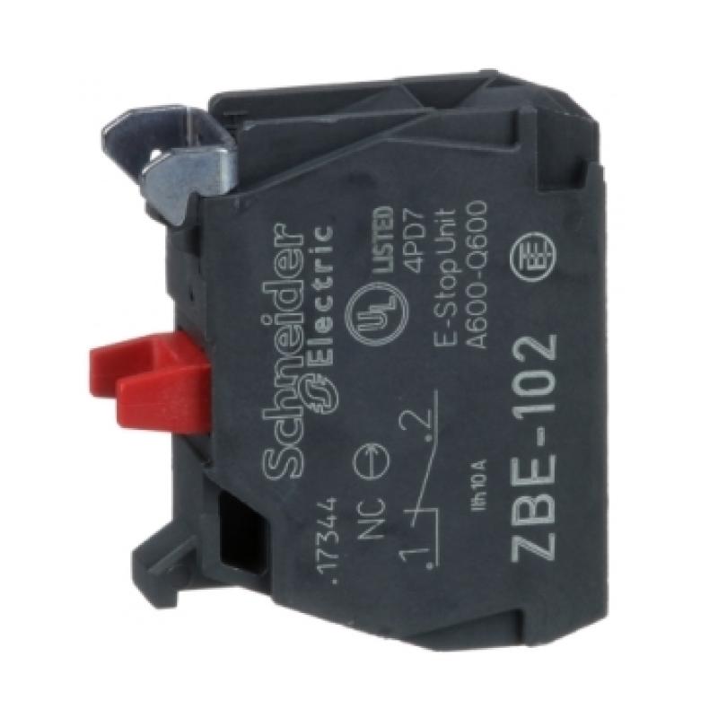Контактний блок Schneider Electric 1NC, винтовий, ZBE102