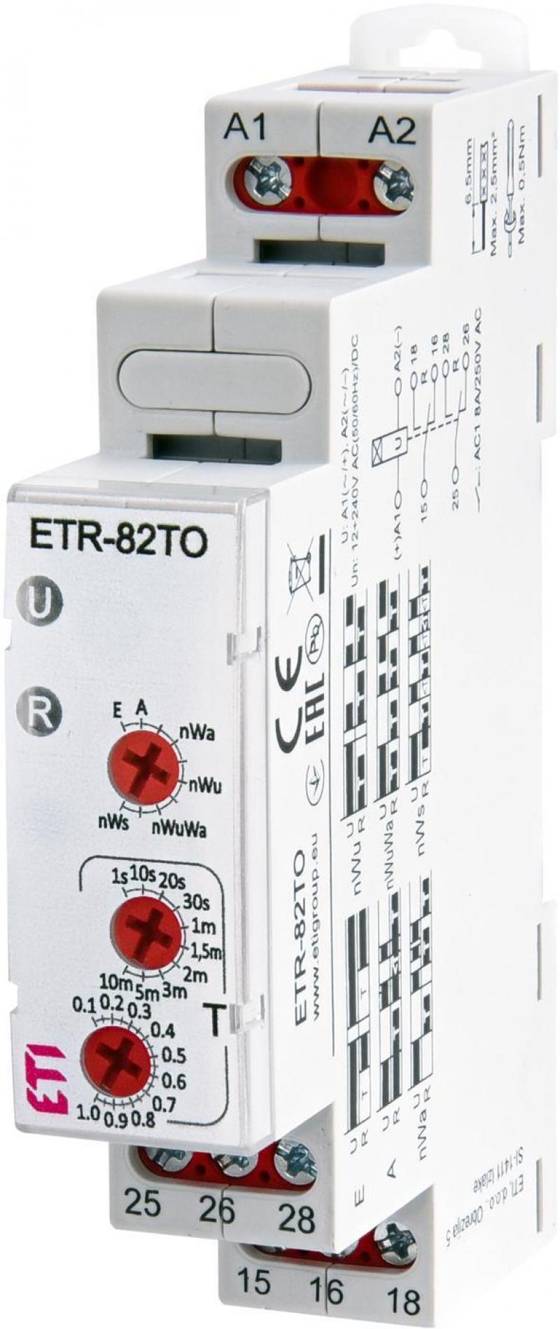 Реле затримки включення/відключення  ETI ETR-82T0